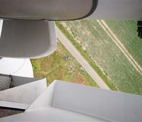 Yes it was a long way down. This was view through the gap between housing and rotor