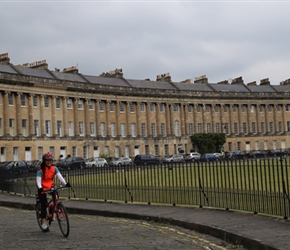 Ruby passes Royal Crescent in Bath