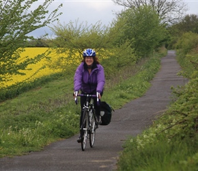 Trish along route 24 between Radstock and Mells