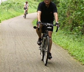 Lester on the Ciney to Huy cyclepath