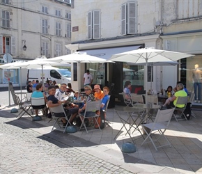 Cafe stop in Cognac