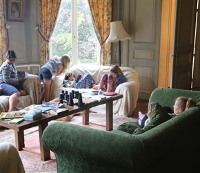 Living room in Chateau de Perron