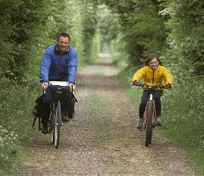 Andy and Becky on the Langport cycleway
