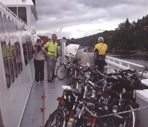 Jose and Rob with the bikes on the express ferry
