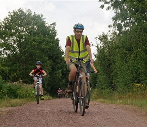 Keith Knott on the cycle path to Lessay