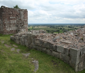 The ruined inner walls of Beeston Castle