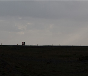 Distant Cyclists in evening light