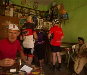 Rob takes tea in El Had N'Belforne. The locals were pretty helpful in introducing everyone to the biscuit collection
