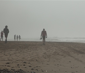 The sea mist had rolled in on the beach at Lagzirai, silhouetting everyone on the beach