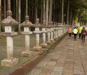 Before the cycle, Ken took us for a tour of the main graveyard and temple in Koyasan