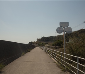 The final part was along a cyclepath from Aki that ran alongside the sea wall