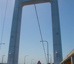 Russell crosses the 2nd Kurushima Kaikyo Bridge