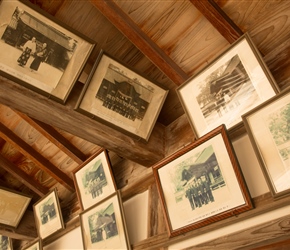 Within the Shinto Templw was an allyway full of framed pictures from times past
