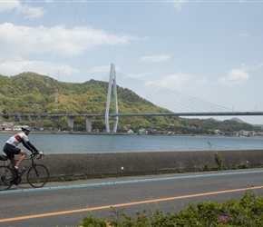 Russell approaches Ikuchi Bridge