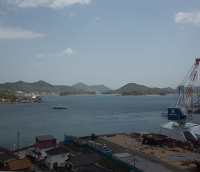 View of the ferry from Ikuchi Bridge