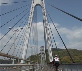 Russell crosses Ikuchi Bridge