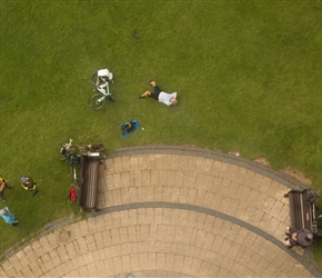A few of us climbed the Eddistone Lighthouse on Plymouth Hoe. Dave chose to relax in the sun