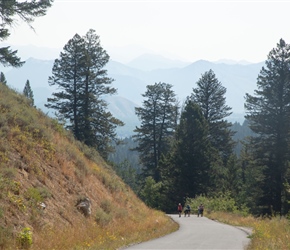 Walking up the Teton Pass