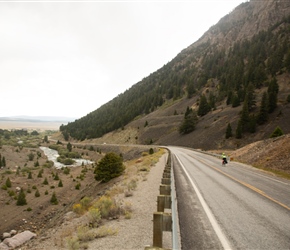 Josie descends to the Madison River