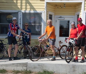 Neil, Phil, Verna, John and Kay at Woozies Willow Creek Cafe