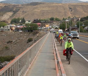 Geoff heads across the Yellowstone River