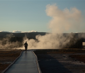 Walking through the steam