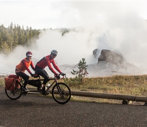 John and Kay pass Geyser