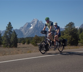 Phil and Verna pass the Tetons