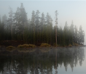 Mist over Lewis Lake