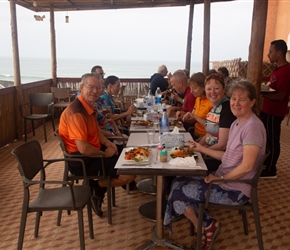 I'd sugested there were sardines here at the small cafe. Even themn by the coast there were no fish, but the salads and kebabs were great