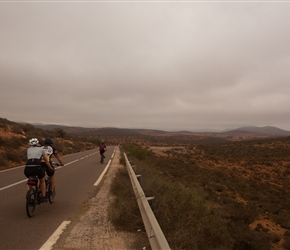 Andy and Christine start the downhil to Arbaa Sahal