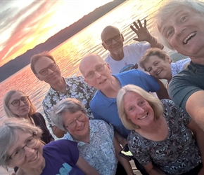 On the boardwalk opposite the hotel it was selfie time