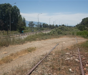 The old railway stood as a testiment to communist times, closed in 1991. I did meet someone who had ridden it, it was very slow