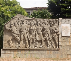 Communist wall plaque in Kruca