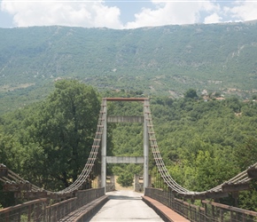 A few old suspension bridges crossed the river Aoos