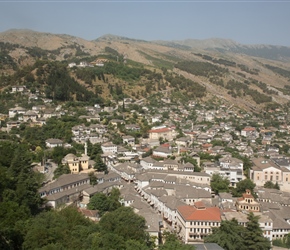 View of Gjirokaster from the castle