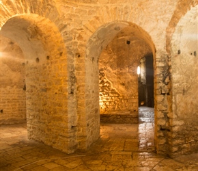 Central Stone central pillar in Porto Palermo castle